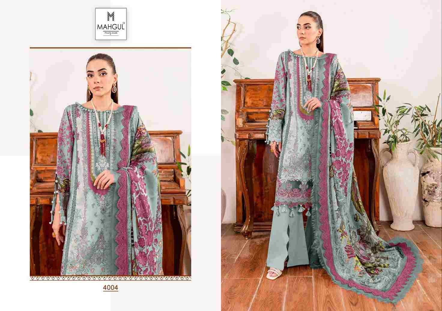 Queen Court Vol-4 By Mahgul 4001 To 4004 Series Designer Pakistani Suits Beautiful Stylish Fancy Colorful Party Wear & Occasional Wear Lawn Cotton Dresses At Wholesale Price