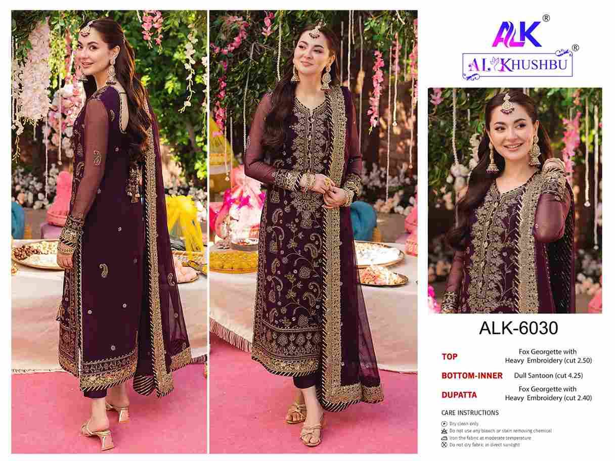 Zahra Rubab By Al Khushbu 6030 To 6032 Series Beautiful Pakistani Suits Colorful Stylish Fancy Casual Wear & Ethnic Wear Faux Georgette Dresses At Wholesale Price