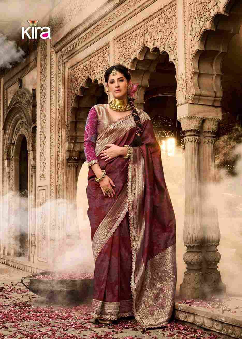 Kalaya By Kira 6301 To 6305 Series Indian Traditional Wear Collection Beautiful Stylish Fancy Colorful Party Wear & Occasional Wear Banarasi Silk Sarees At Wholesale Price