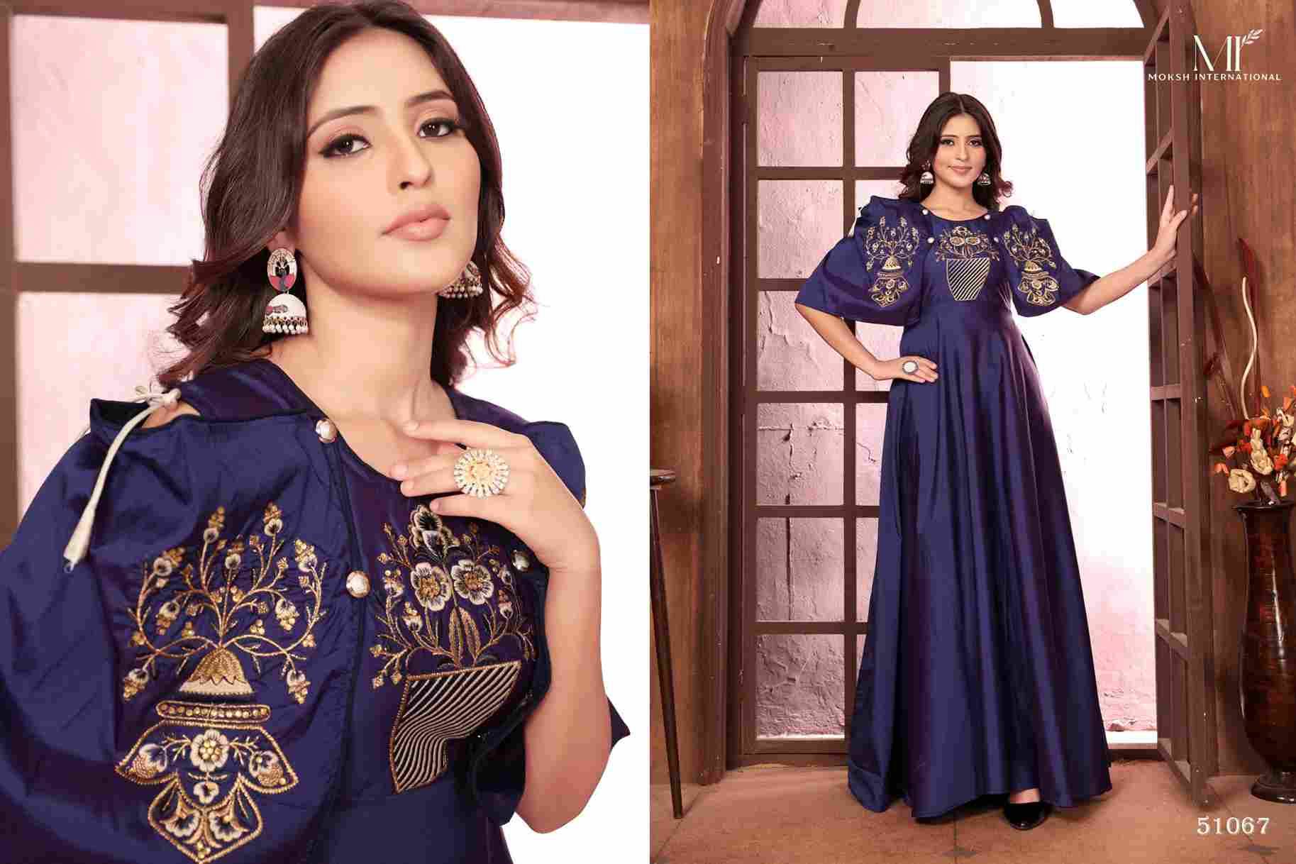 Armani Vol-2 By Moksh International 51065 To 51068 Series Beautiful Stylish Fancy Colorful Casual Wear & Ethnic Wear Silk Gowns At Wholesale Price