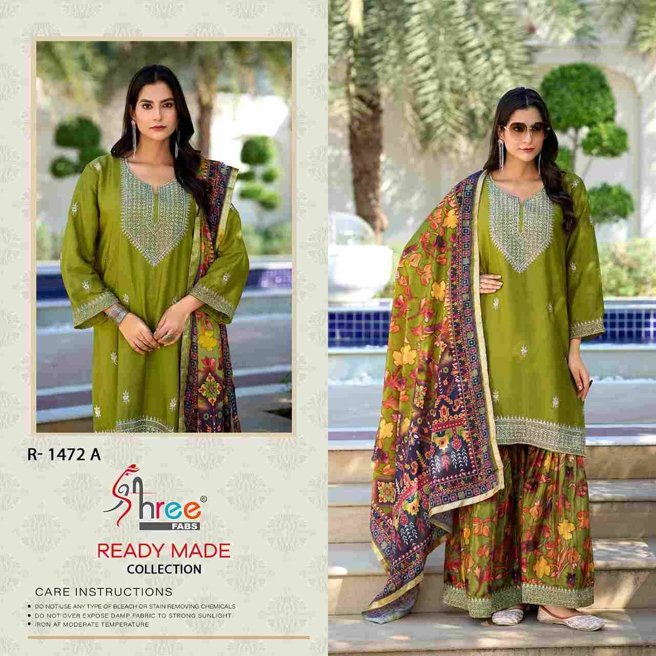 Shree Fabs Hit Design R-1472 Colours By Shree Fabs R-1472-A To R-1472-D Series Beautiful Pakistani Suits Stylish Fancy Colorful Party Wear & Occasional Wear Chinnon Embroidered Dresses At Wholesale Price