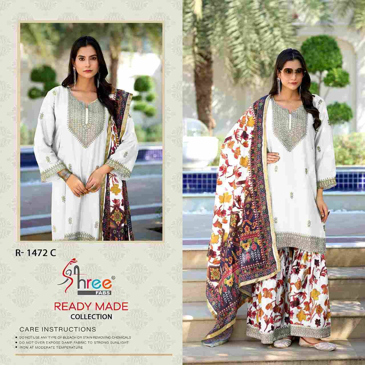 Shree Fabs Hit Design R-1472 Colours By Shree Fabs R-1472-A To R-1472-D Series Beautiful Pakistani Suits Stylish Fancy Colorful Party Wear & Occasional Wear Chinnon Embroidered Dresses At Wholesale Price