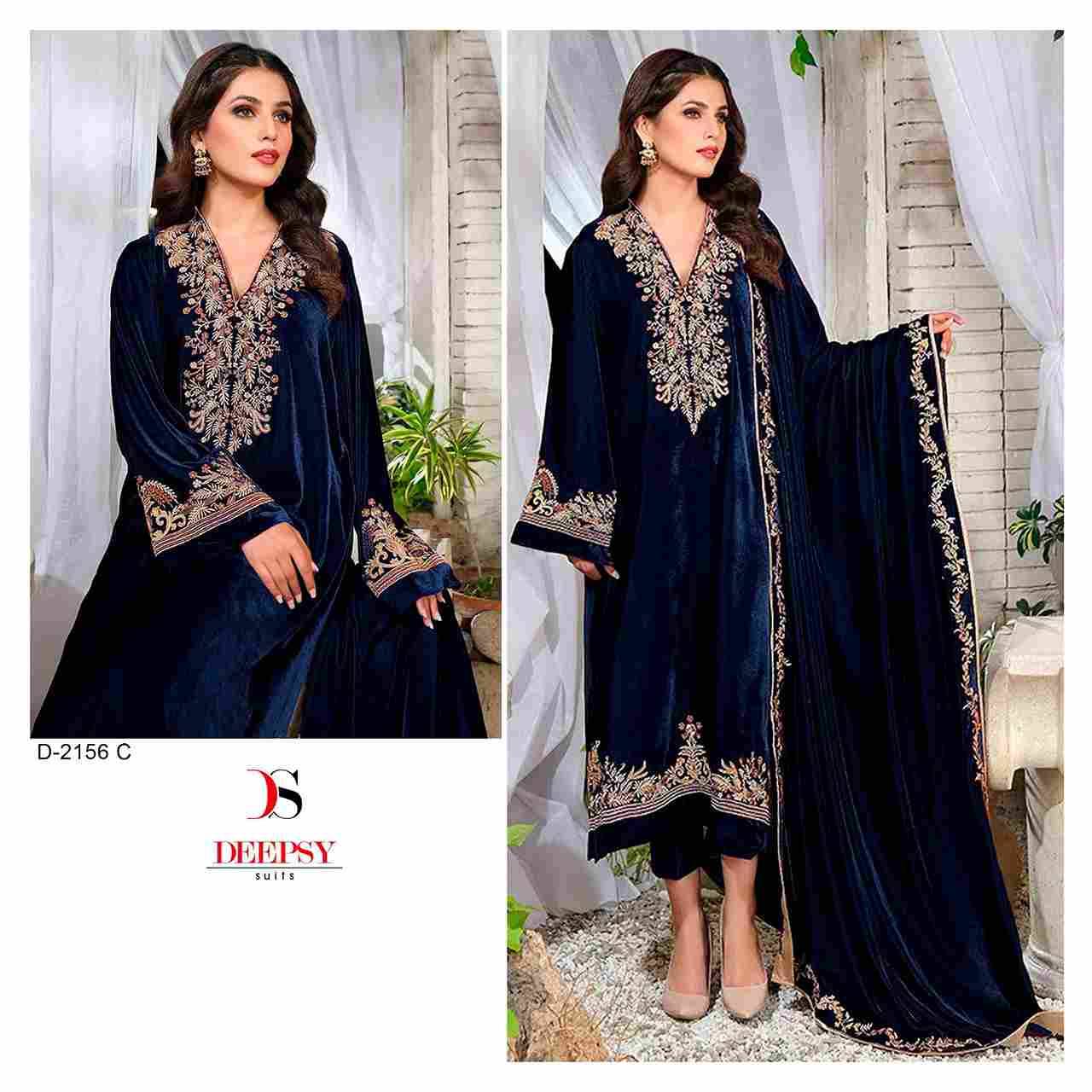 Deepsy Hit Design 2156 Colours By Deepsy Suits 2156-A To 2156-C Series Pakistani Suits Beautiful Fancy Colorful Stylish Party Wear & Occasional Wear Velvet Embroidery Dresses At Wholesale Price