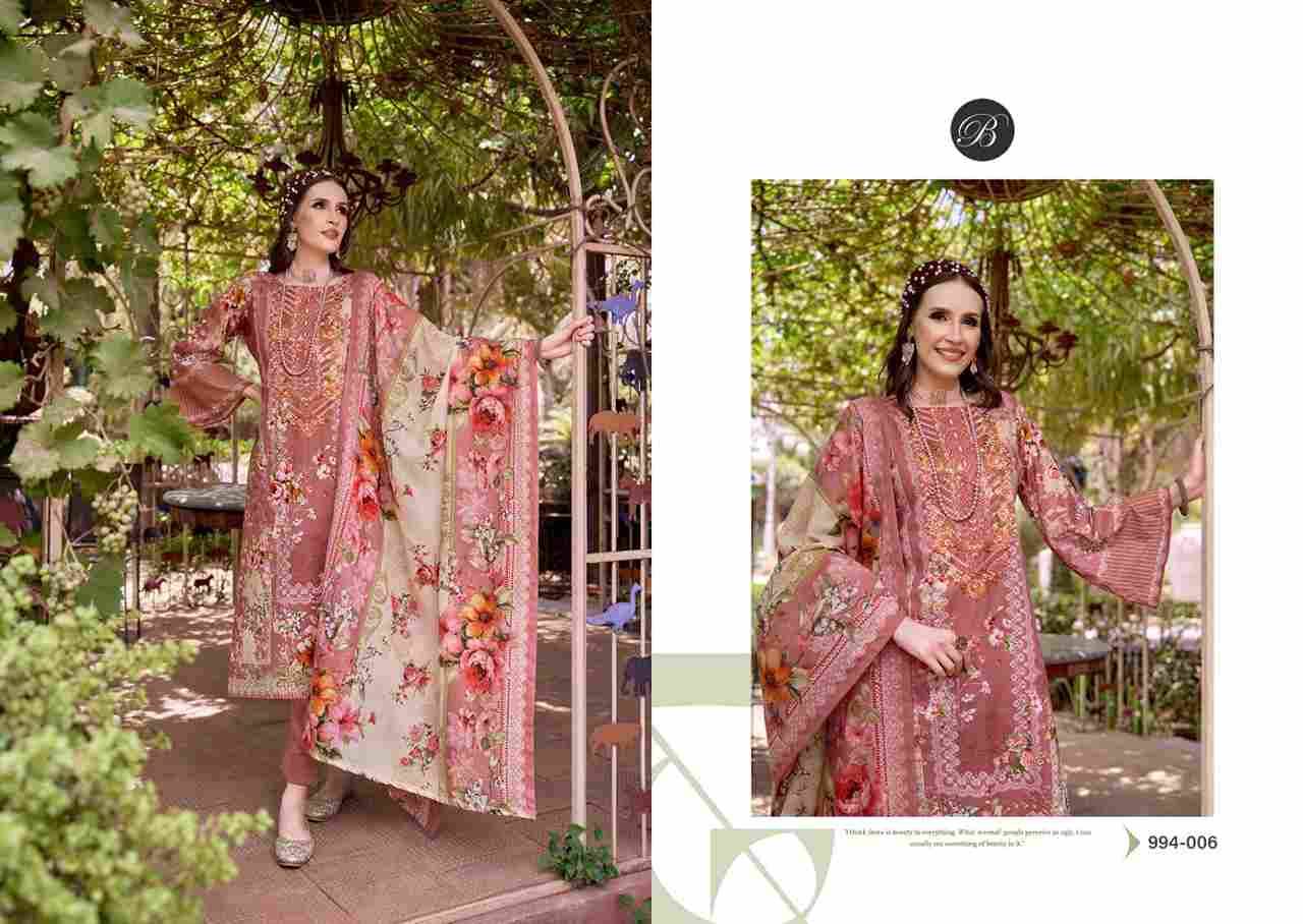 Naira Vol-80 By Belliza 994-001 To 994-008 Series Beautiful Festive Suits Stylish Fancy Colorful Casual Wear & Ethnic Wear Pure Cotton Print Dresses At Wholesale Price