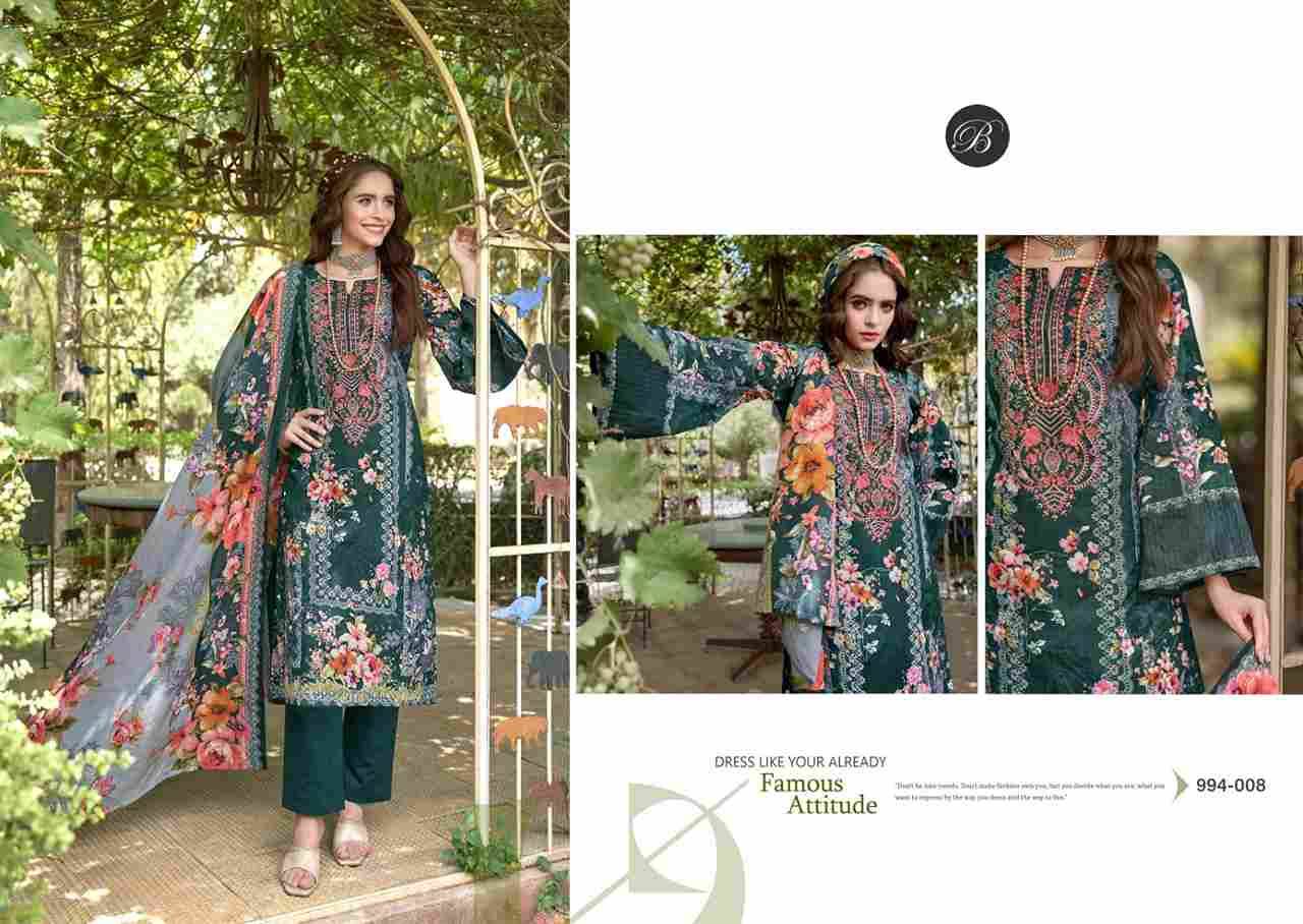 Naira Vol-80 By Belliza 994-001 To 994-008 Series Beautiful Festive Suits Stylish Fancy Colorful Casual Wear & Ethnic Wear Pure Cotton Print Dresses At Wholesale Price