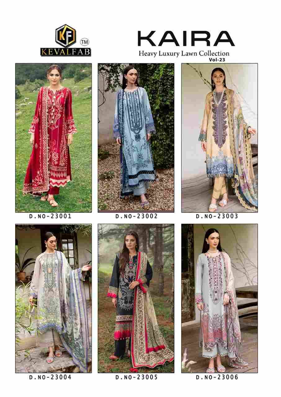 Kaira Vol-23 By Keval Fab 23001 To 23006 Series Beautiful Festive Suits Colorful Stylish Fancy Casual Wear & Ethnic Wear Pure Lawn Cotton Print Dresses At Wholesale Price