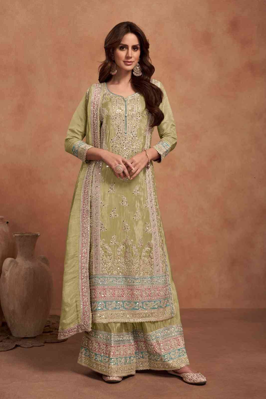 Nazia Gold By Gulkayra Designer 7453-D To 7453-F Series Beautiful Sharara Suits Colorful Stylish Fancy Casual Wear & Ethnic Wear Silk Embroidery Dresses At Wholesale Price