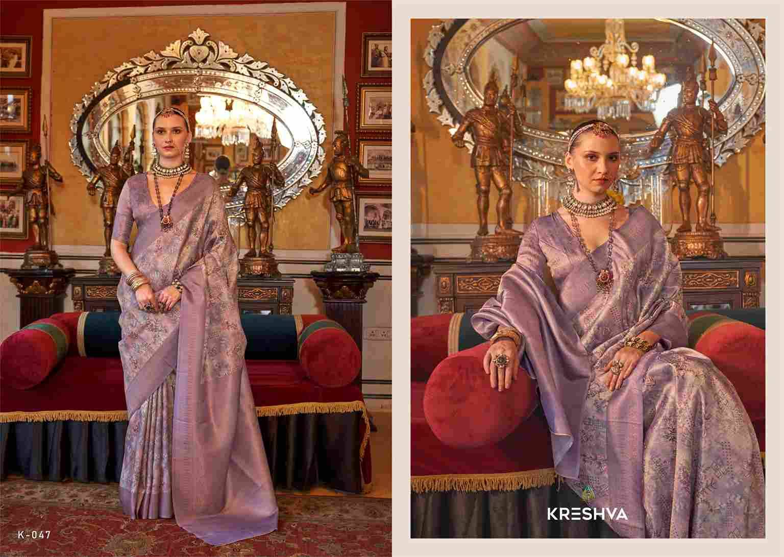 Saatvik Vol-4 By Kreshva 044 To 051 Series Indian Traditional Wear Collection Beautiful Stylish Fancy Colorful Party Wear & Occasional Wear Tussar Silk Sarees At Wholesale Price