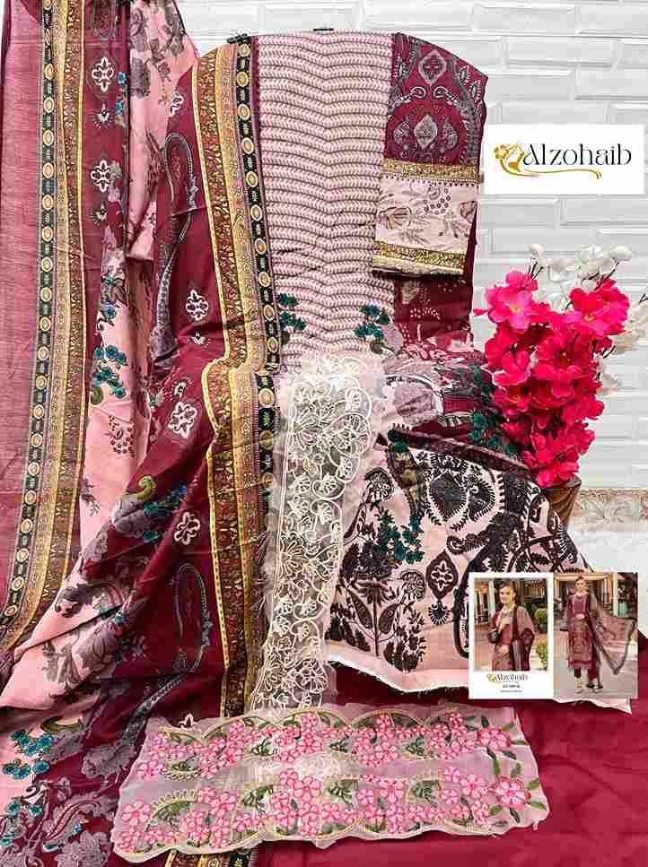 Alzohaib-1099 Colours By Alzohaib 1099-A To 1099-C Series Wholesale Designer Pakistani Suits Collection Beautiful Stylish Fancy Colorful Party Wear & Occasional Wear Pure Cotton Dresses At Wholesale Price