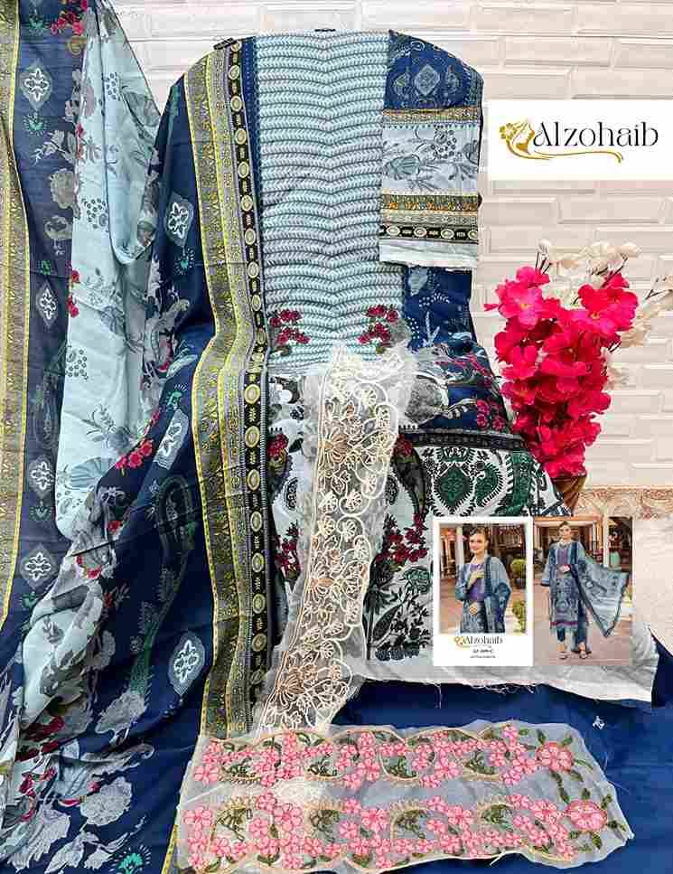 Alzohaib-1099 Colours By Alzohaib 1099-A To 1099-C Series Wholesale Designer Pakistani Suits Collection Beautiful Stylish Fancy Colorful Party Wear & Occasional Wear Pure Cotton Dresses At Wholesale Price