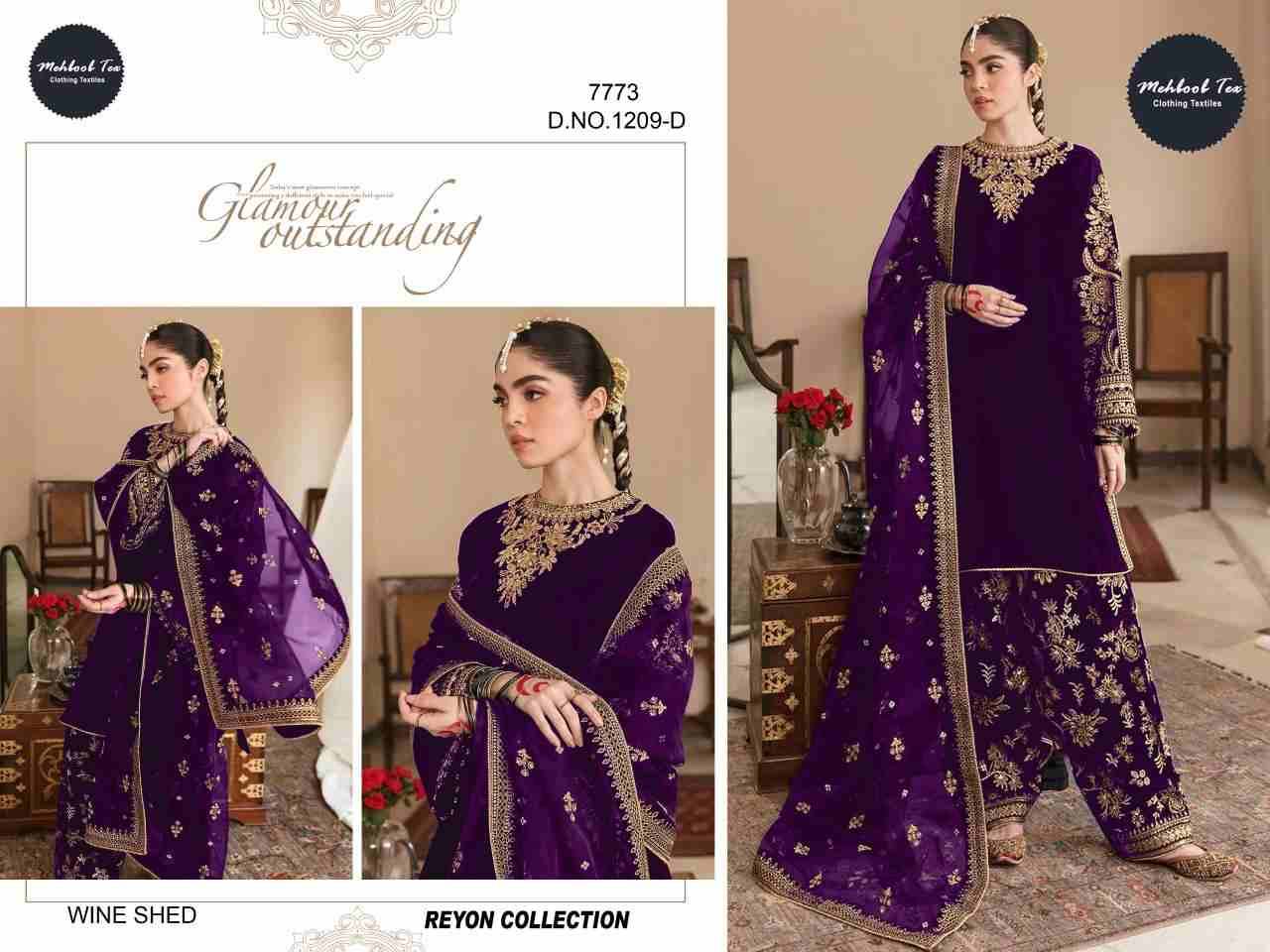 Mehboob Hit Design 1209 Colours By Mehboob Tex 1209-A To 1209-E Series Beautiful Winter Collection Pakistani Suits Stylish Fancy Colorful Casual Wear & Ethnic Wear Velvet Embroidery Dresses At Wholesale Price