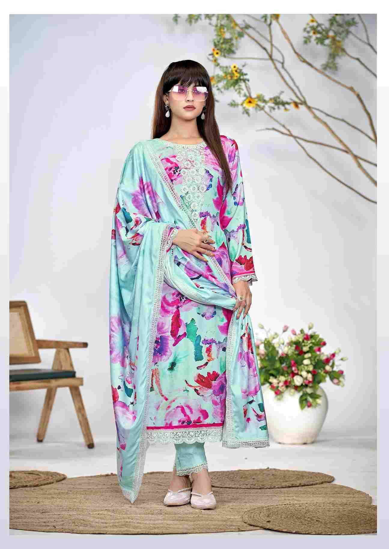 Kashmiri Garden By The Hermitage Shop 1001 To 1006 Series Festive Suits Beautiful Fancy Colorful Stylish Party Wear & Occasional Wear Pure Viscose Lawn Dresses At Wholesale Price