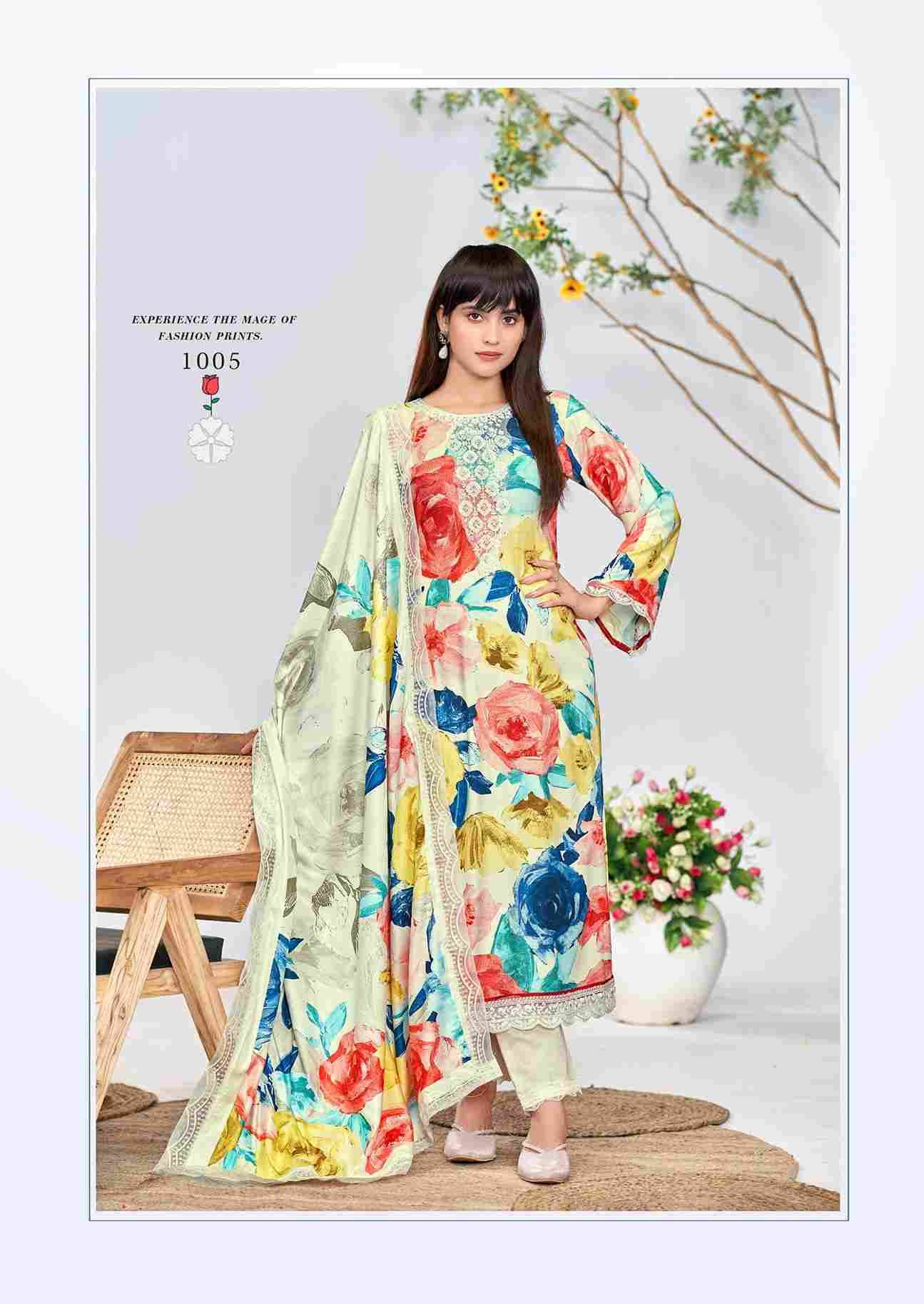 Kashmiri Garden By The Hermitage Shop 1001 To 1006 Series Festive Suits Beautiful Fancy Colorful Stylish Party Wear & Occasional Wear Pure Viscose Lawn Dresses At Wholesale Price