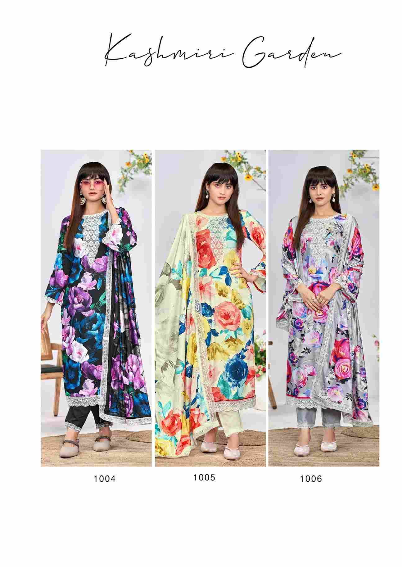 Kashmiri Garden By The Hermitage Shop 1001 To 1006 Series Festive Suits Beautiful Fancy Colorful Stylish Party Wear & Occasional Wear Pure Viscose Lawn Dresses At Wholesale Price