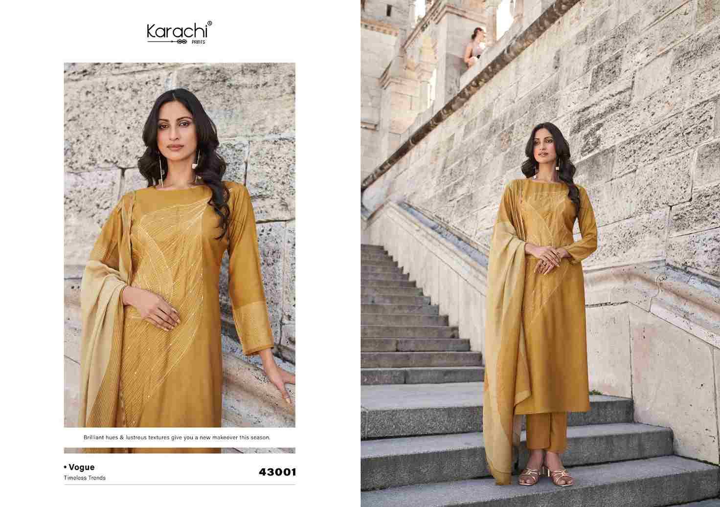 Diva By Karachi Prints 43001 To 43004 Series Festive Suits Beautiful Fancy Colorful Stylish Party Wear & Occasional Wear Pure Viscose Muslin Dresses At Wholesale Price