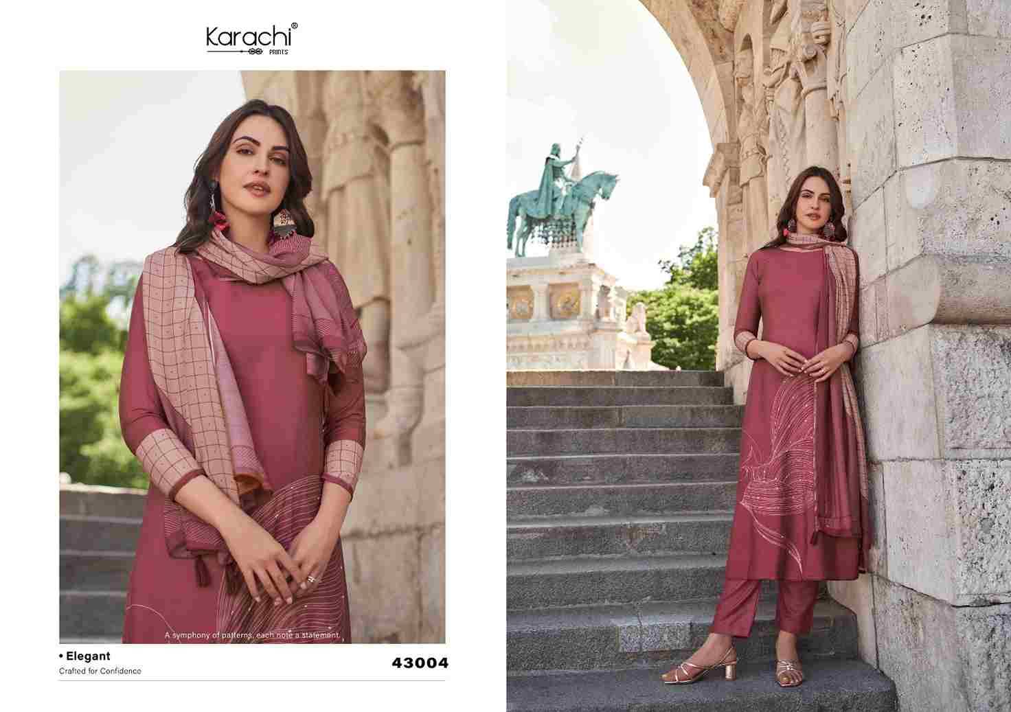 Diva By Karachi Prints 43001 To 43004 Series Festive Suits Beautiful Fancy Colorful Stylish Party Wear & Occasional Wear Pure Viscose Muslin Dresses At Wholesale Price