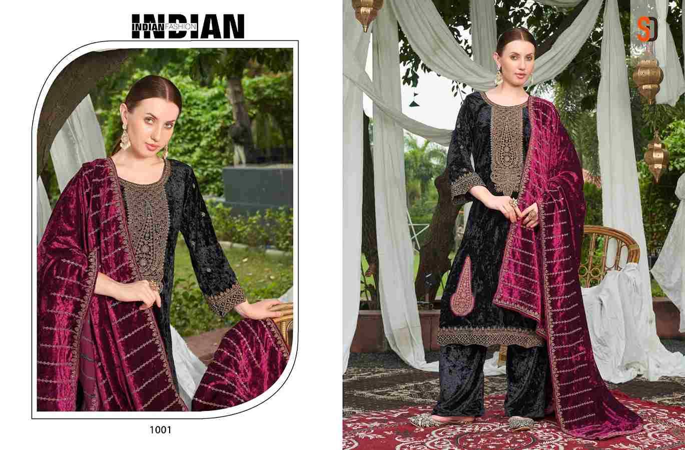 Begum By Shraddha Designer 1001 To 1004 Series Beautiful Pakistani Suits Colorful Stylish Fancy Casual Wear & Ethnic Wear Pure Velvet Dresses At Wholesale Price