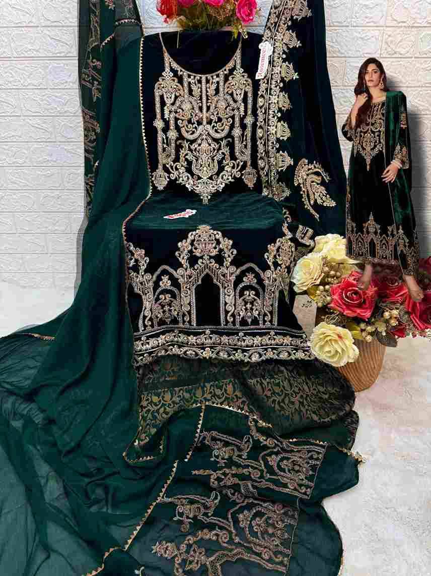 Fepic 17037 Colours By Fepic 17037-A To 17037-C Series Beautiful Pakistani Suits Colorful Stylish Fancy Casual Wear & Ethnic Wear Velvet Embroidered Dresses At Wholesale Price