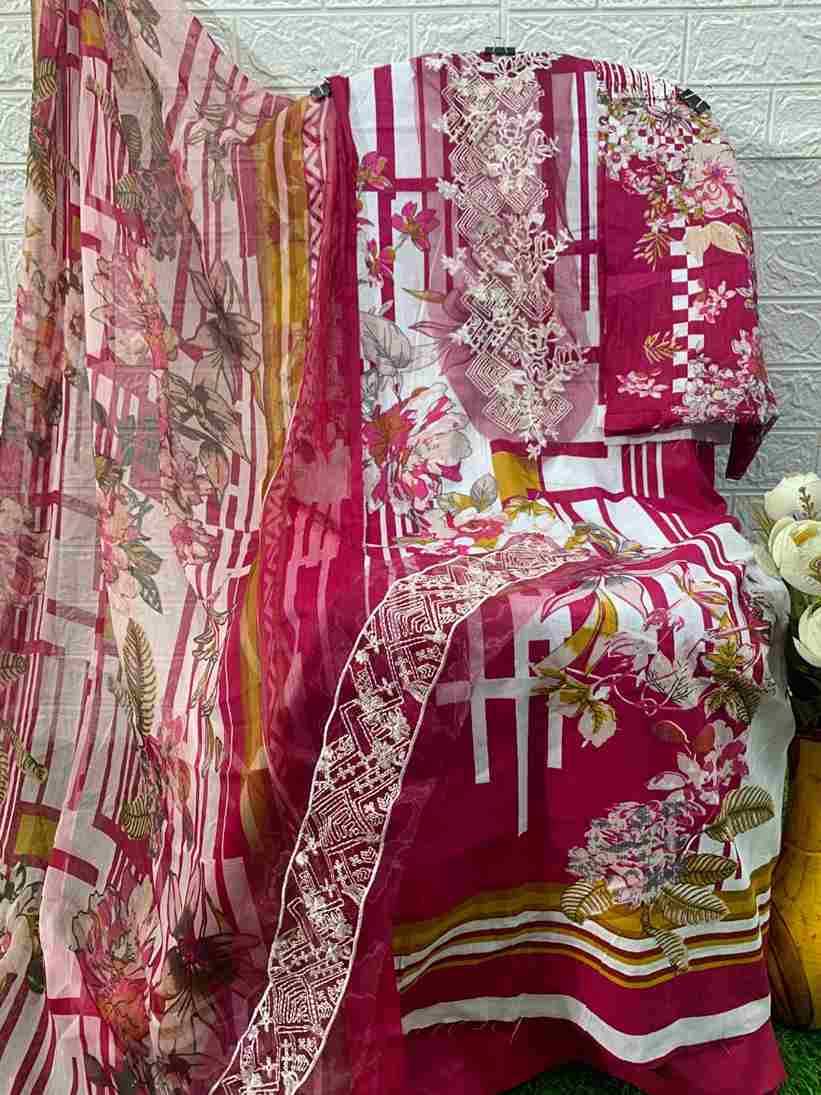 Taj 557 Series By Taj Creation 557 To 559 Series Beautiful Pakistani Suits Colorful Stylish Fancy Casual Wear & Ethnic Wear Pure Cotton Print With Embroidered Dresses At Wholesale Price