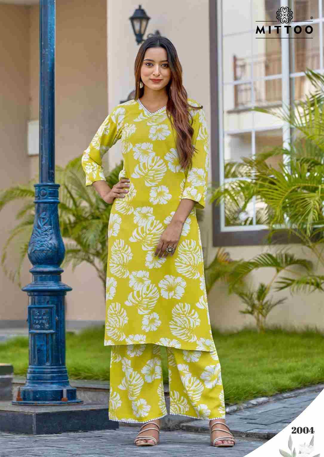 Sulekha By Mittoo 2001 To 2006 Series Designer Stylish Fancy Colorful Beautiful Party Wear & Ethnic Wear Collection Rayon Kurtis With Bottom At Wholesale Price