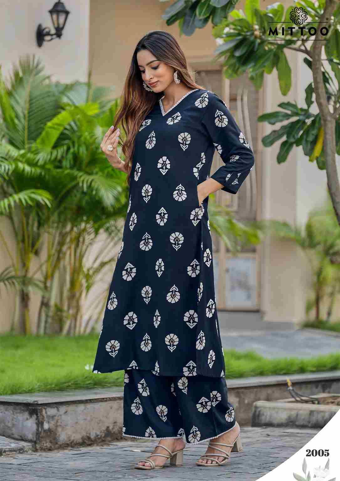 Sulekha By Mittoo 2001 To 2006 Series Designer Stylish Fancy Colorful Beautiful Party Wear & Ethnic Wear Collection Rayon Kurtis With Bottom At Wholesale Price