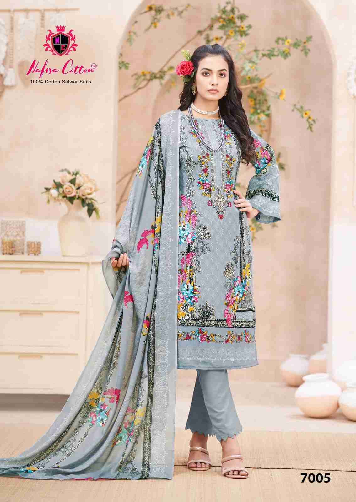 Mahera Vol-7 By Nafisa Cotton 7001 To 7006 Series Beautiful Festive Suits Stylish Fancy Colorful Casual Wear & Ethnic Wear Soft Cotton Print Dresses At Wholesale Price