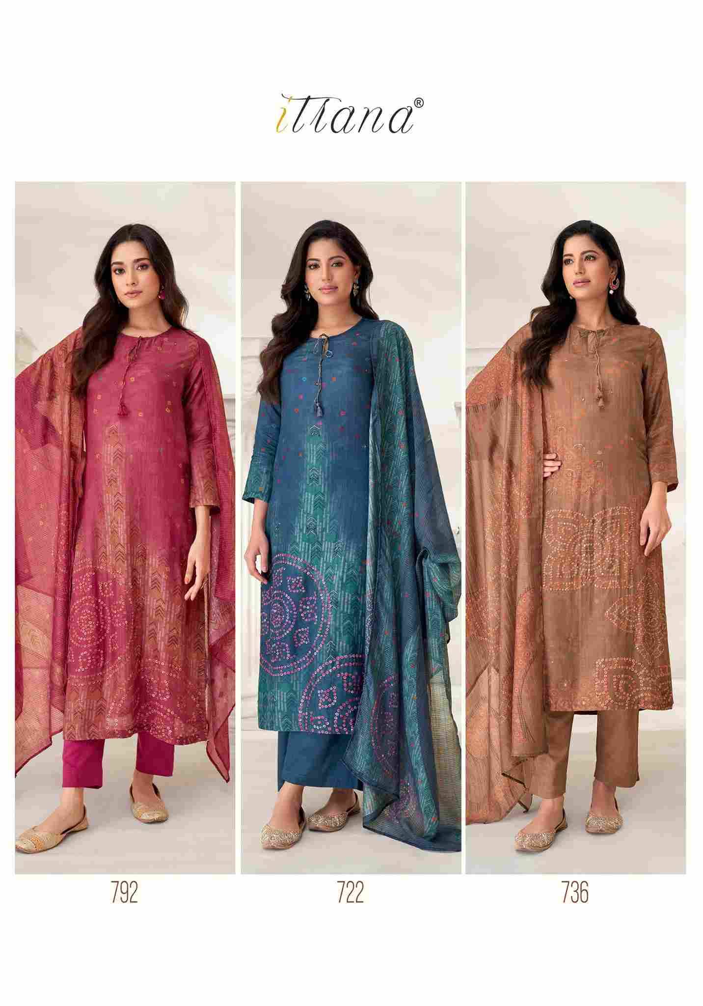 Prachi By Itrana Beautiful Festive Suits Colorful Stylish Fancy Casual Wear & Ethnic Wear Pure Muslin Silk Dresses At Wholesale Price