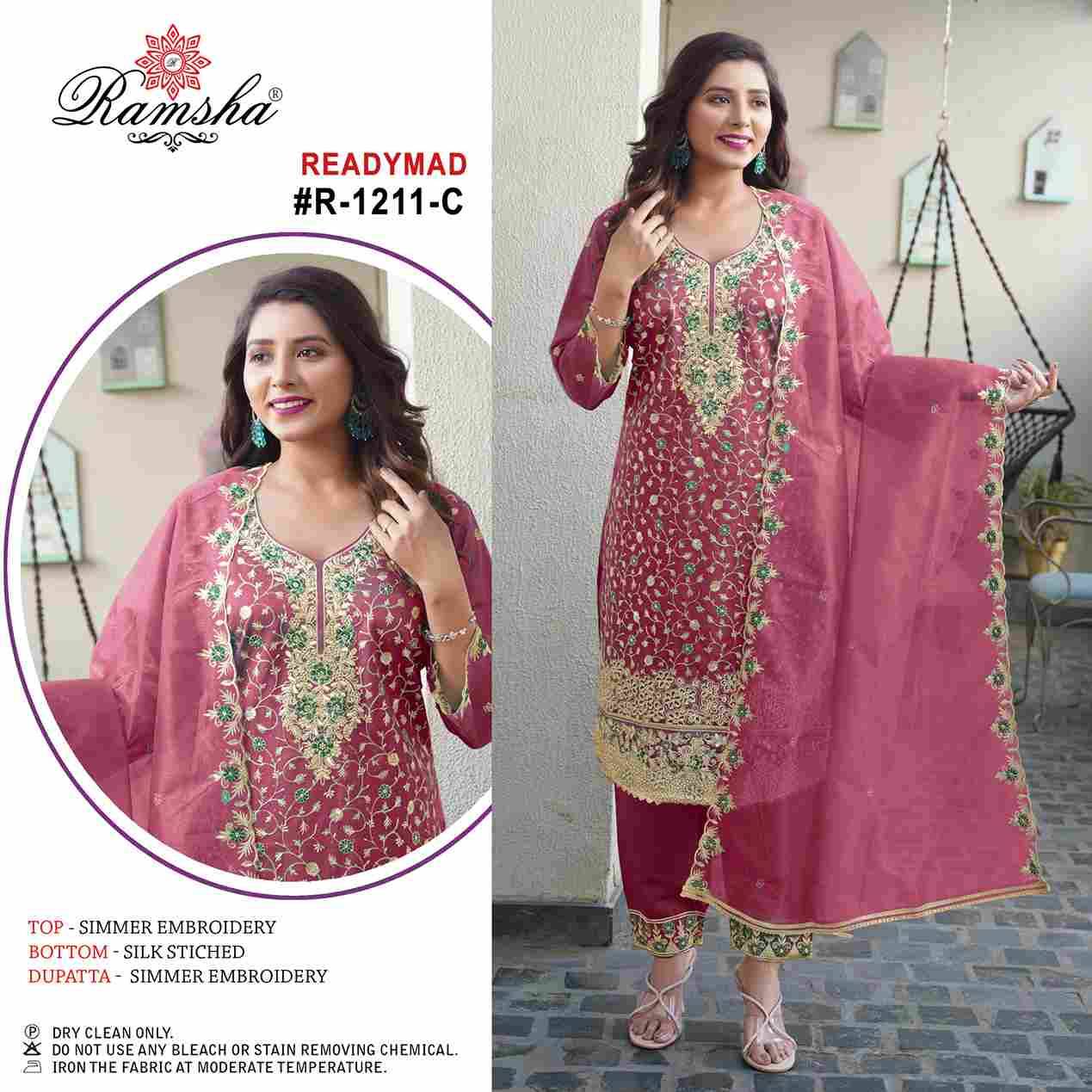 Ramsha 1211 Colours By Ramsha 1211-A To 1211-D Series Beautiful Pakistani Suits Colorful Stylish Fancy Casual Wear & Ethnic Wear Simmer Dresses At Wholesale Price