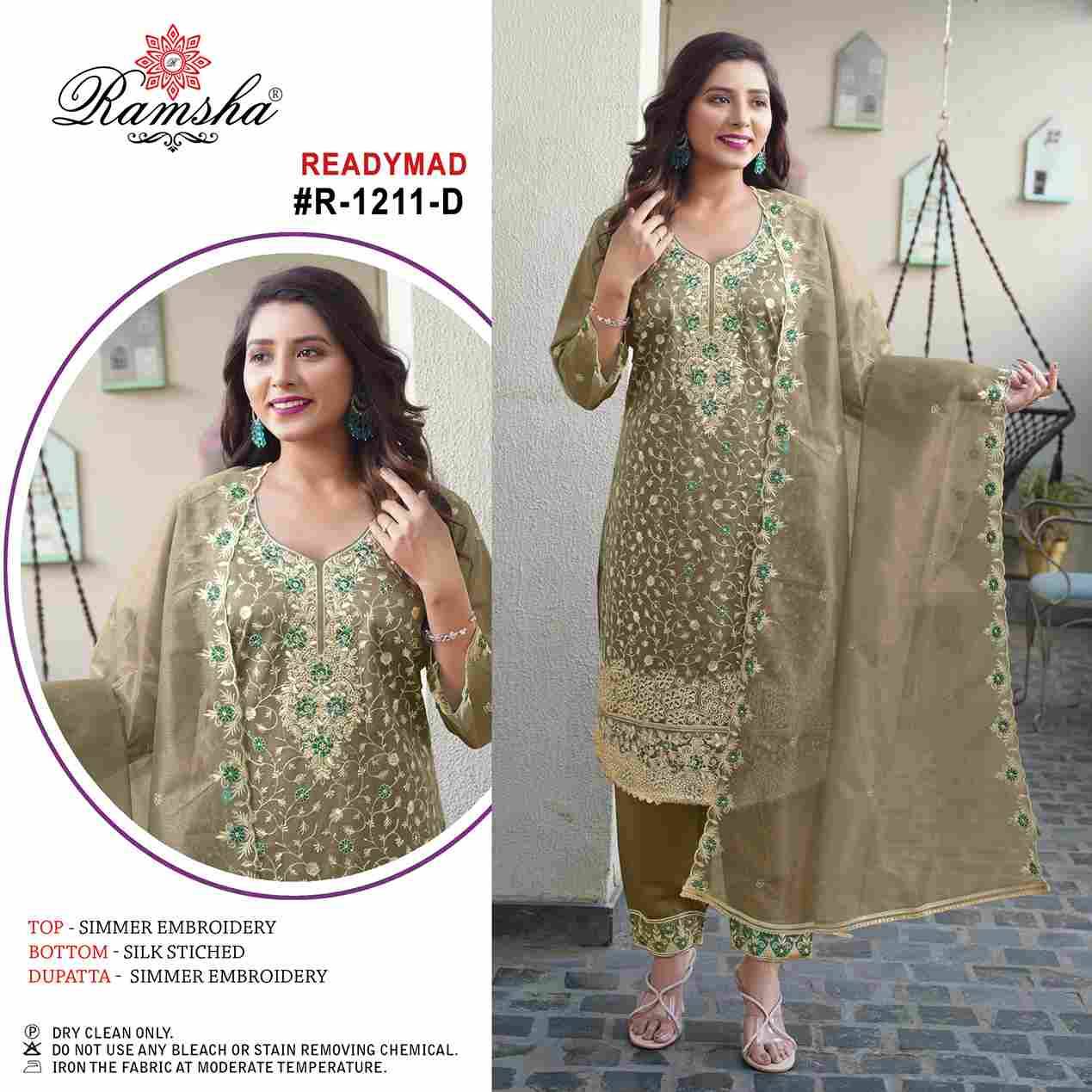 Ramsha 1211 Colours By Ramsha 1211-A To 1211-D Series Beautiful Pakistani Suits Colorful Stylish Fancy Casual Wear & Ethnic Wear Simmer Dresses At Wholesale Price