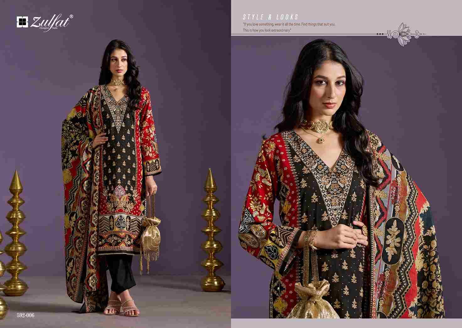 Aayat Vol-3 By Zulfat 592-001 To 592-006 Series Beautiful Festive Suits Stylish Fancy Colorful Casual Wear & Ethnic Wear Pure Rayon Print Dresses At Wholesale Price