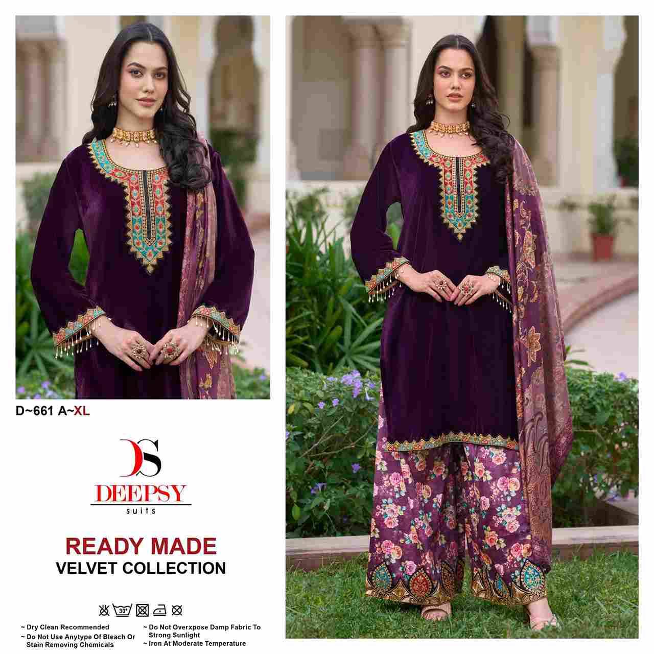 Deepsy Hit Design 661 Colours By Deepsy Suits 661-A To 661-D Series Pakistani Suits Beautiful Fancy Colorful Stylish Party Wear & Occasional Wear Velvet Embroidery Dresses At Wholesale Price