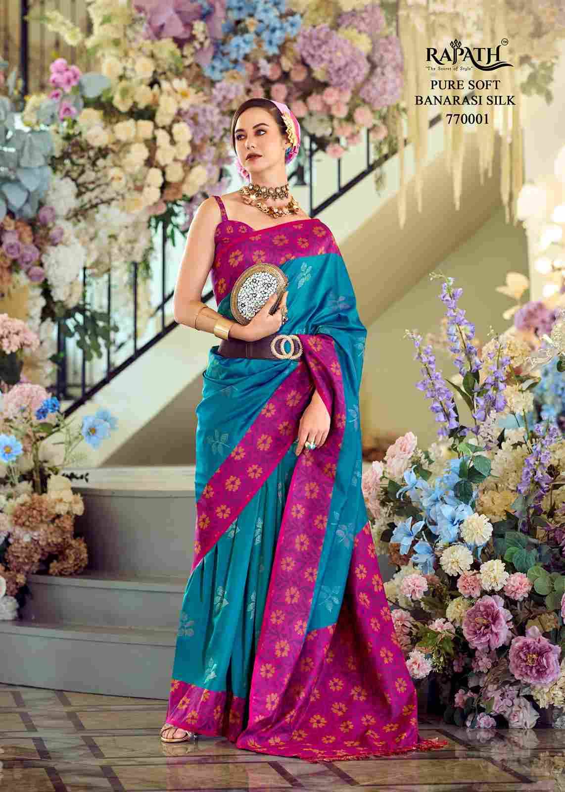 Purple Martin By Rajpath 770001 To 770008 Series Indian Traditional Wear Collection Beautiful Stylish Fancy Colorful Party Wear & Occasional Wear Soft Silk Sarees At Wholesale Price