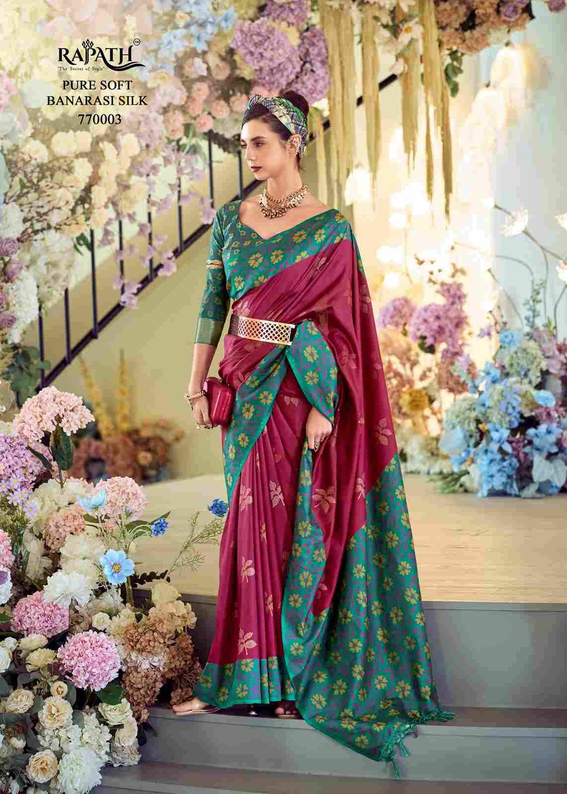 Purple Martin By Rajpath 770001 To 770008 Series Indian Traditional Wear Collection Beautiful Stylish Fancy Colorful Party Wear & Occasional Wear Soft Silk Sarees At Wholesale Price