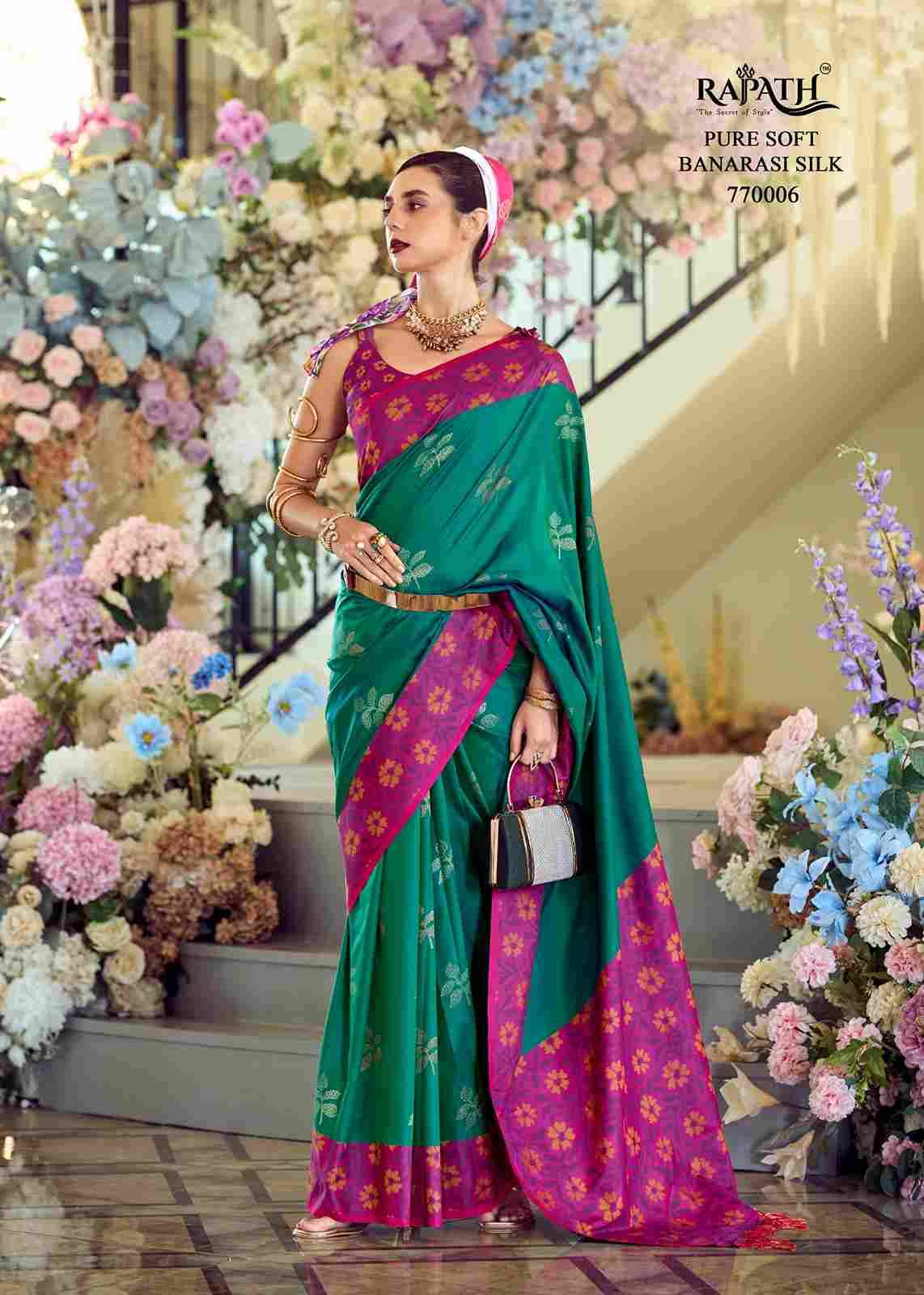 Purple Martin By Rajpath 770001 To 770008 Series Indian Traditional Wear Collection Beautiful Stylish Fancy Colorful Party Wear & Occasional Wear Soft Silk Sarees At Wholesale Price