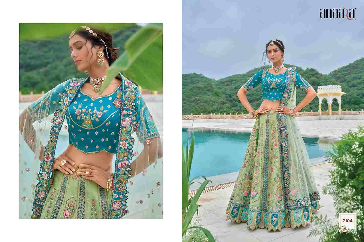 Anaara 7101 Series By Tathastu 7101 To 7112 Series Indian Traditional Wear Bridal Collection Beautiful Stylish Fancy Colorful Party Wear & Occasional Wear Silk Lehengas At Wholesale Price