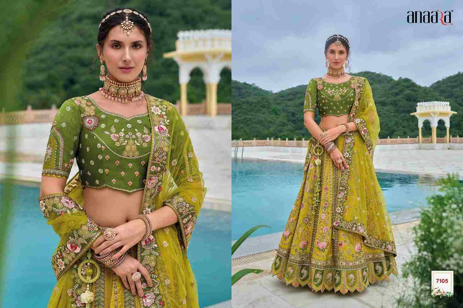 Anaara 7101 Series By Tathastu 7101 To 7112 Series Indian Traditional Wear Bridal Collection Beautiful Stylish Fancy Colorful Party Wear & Occasional Wear Silk Lehengas At Wholesale Price