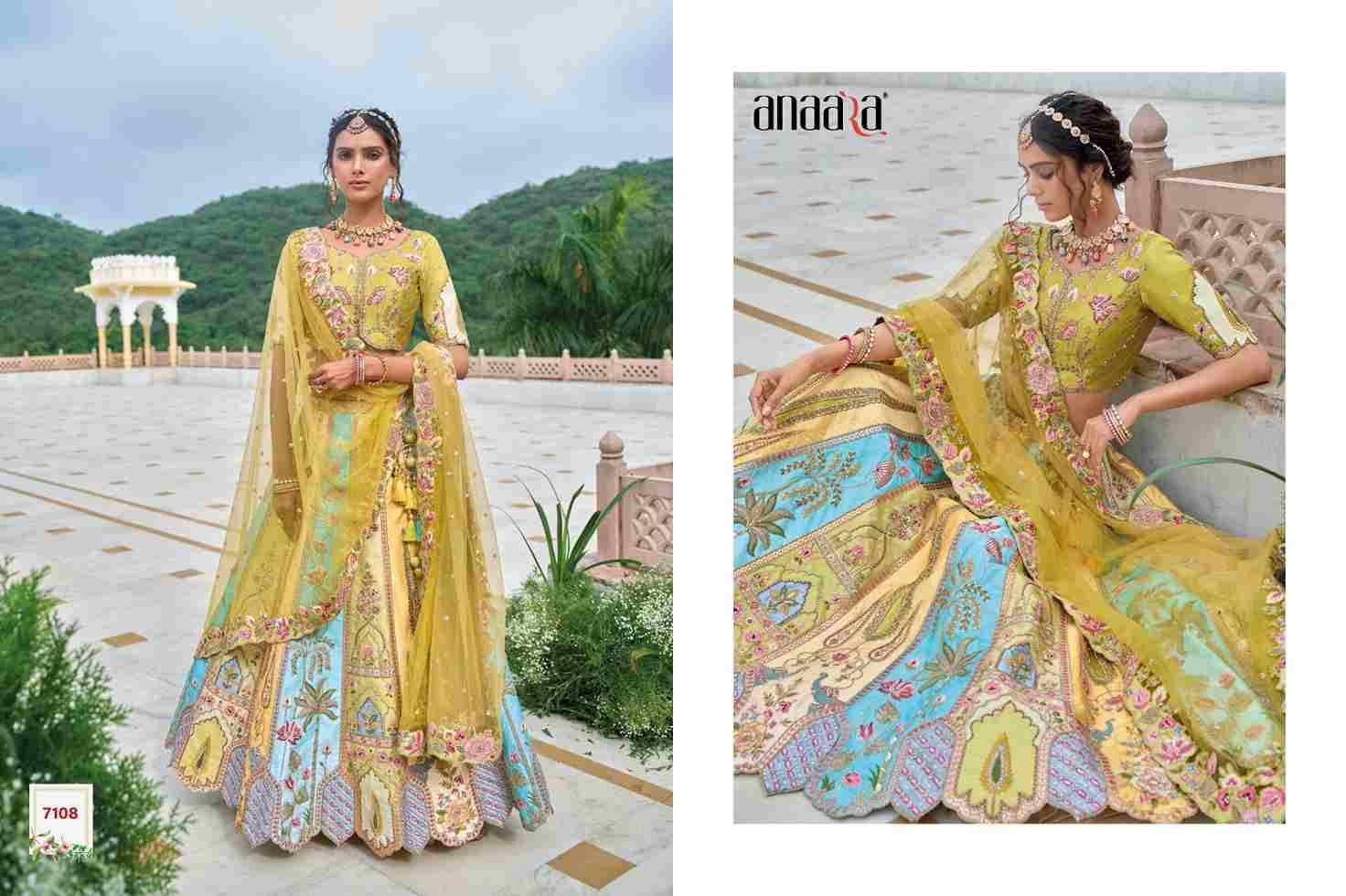 Anaara 7101 Series By Tathastu 7101 To 7112 Series Indian Traditional Wear Bridal Collection Beautiful Stylish Fancy Colorful Party Wear & Occasional Wear Silk Lehengas At Wholesale Price