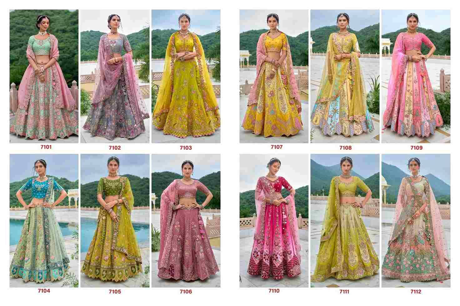 Anaara 7101 Series By Tathastu 7101 To 7112 Series Indian Traditional Wear Bridal Collection Beautiful Stylish Fancy Colorful Party Wear & Occasional Wear Silk Lehengas At Wholesale Price