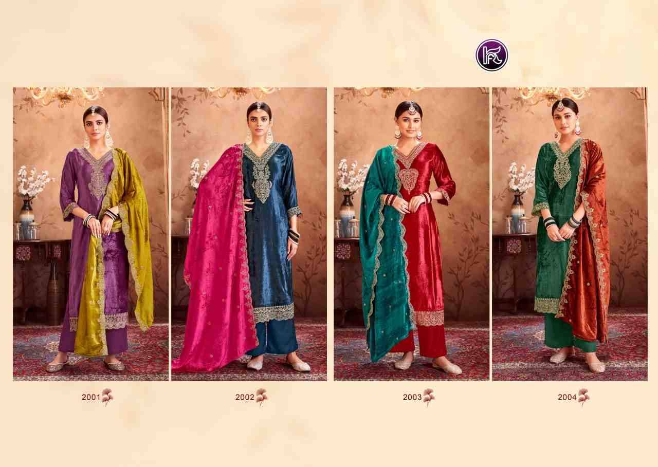 Sajani By Kala Fashion 2001 To 2004 Series Festive Suits Beautiful Fancy Colorful Stylish Party Wear & Occasional Wear Velvet Embroidered Dresses At Wholesale Price