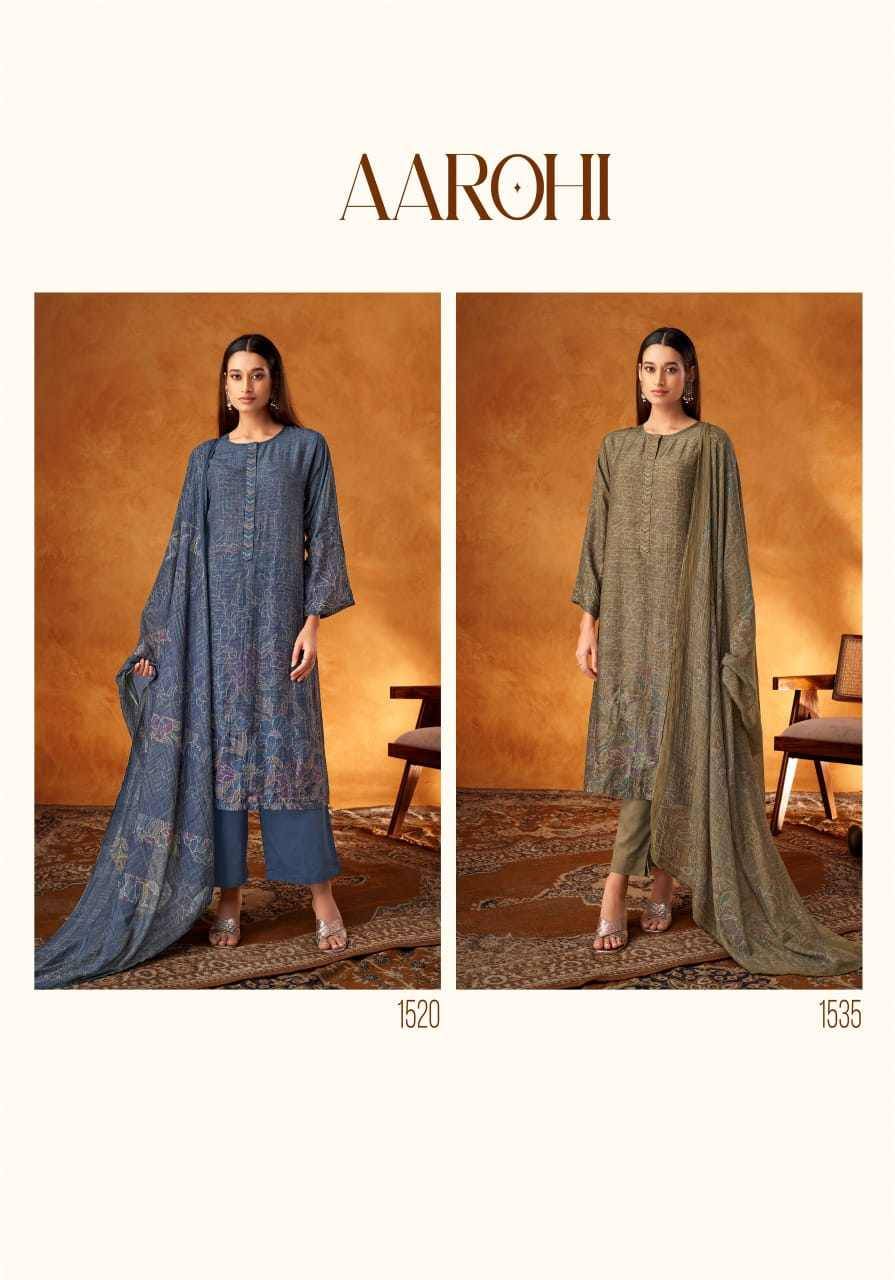 Aarohi By Itrana Beautiful Festive Suits Colorful Stylish Fancy Casual Wear & Ethnic Wear Pure Muslin Silk Dresses At Wholesale Price