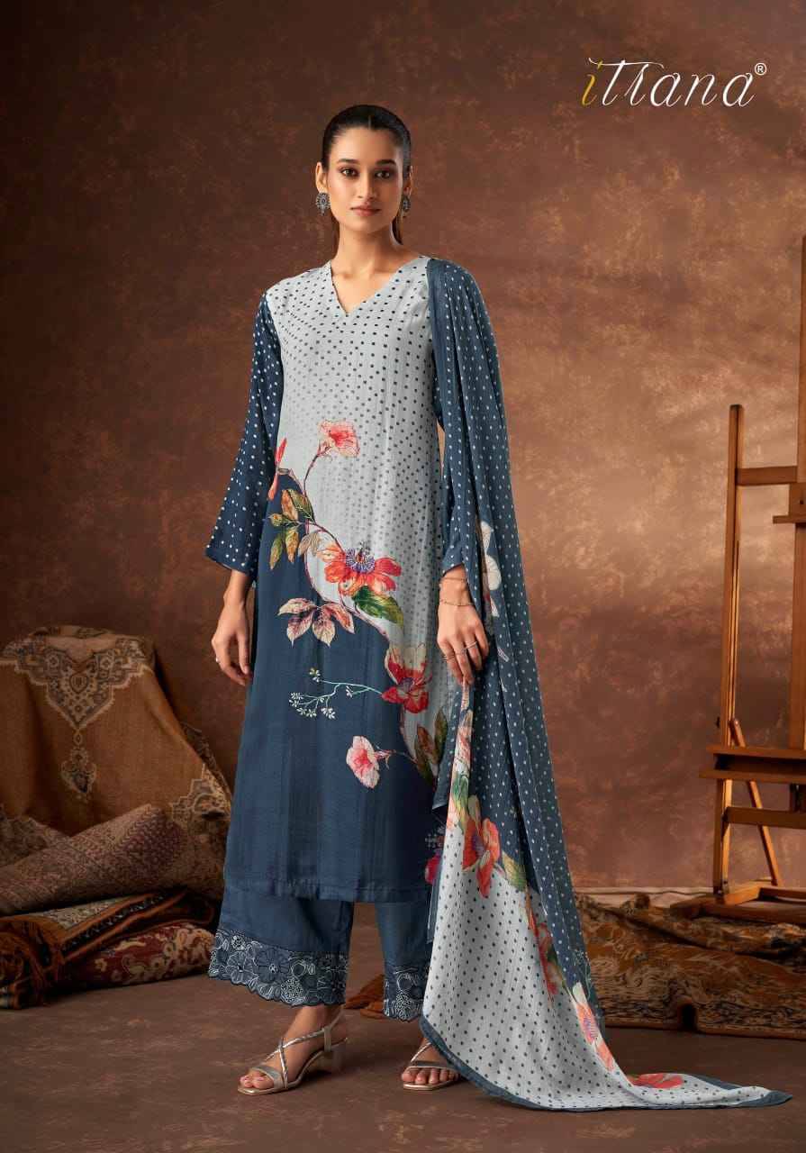 Pavitra By Itrana Beautiful Festive Suits Colorful Stylish Fancy Casual Wear & Ethnic Wear Pure Muslin Silk Dresses At Wholesale Price