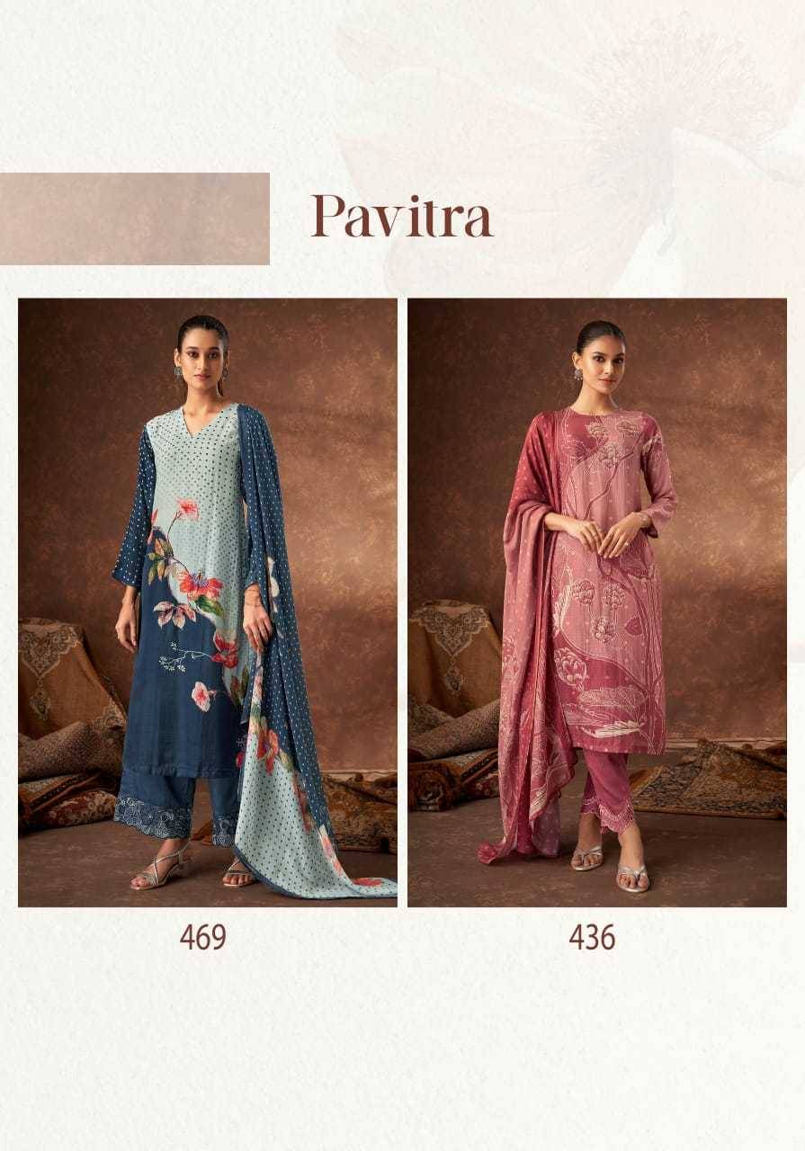 Pavitra By Itrana Beautiful Festive Suits Colorful Stylish Fancy Casual Wear & Ethnic Wear Pure Muslin Silk Dresses At Wholesale Price