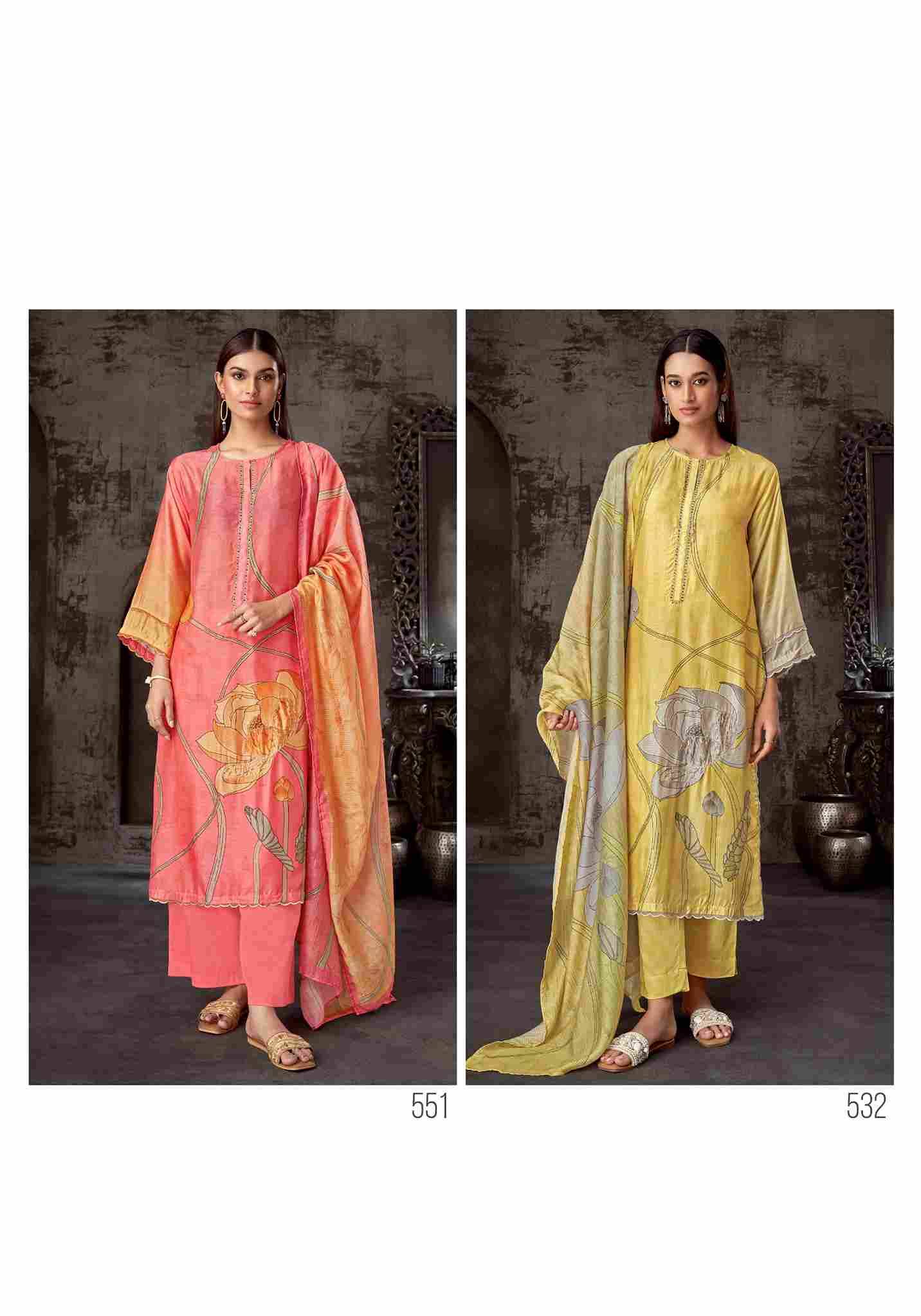 Lotus By Sahiba Fabrics Beautiful Festive Suits Colorful Stylish Fancy Casual Wear & Ethnic Wear Pure Muslin Silk Dresses At Wholesale Price