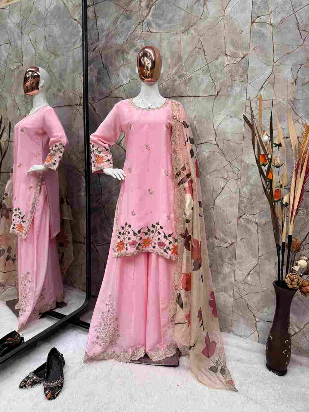 L-1883 By Fashid Wholesale Beautiful Festive Suits Colorful Stylish Fancy Casual Wear & Ethnic Wear Chinnon Dresses At Wholesale Price