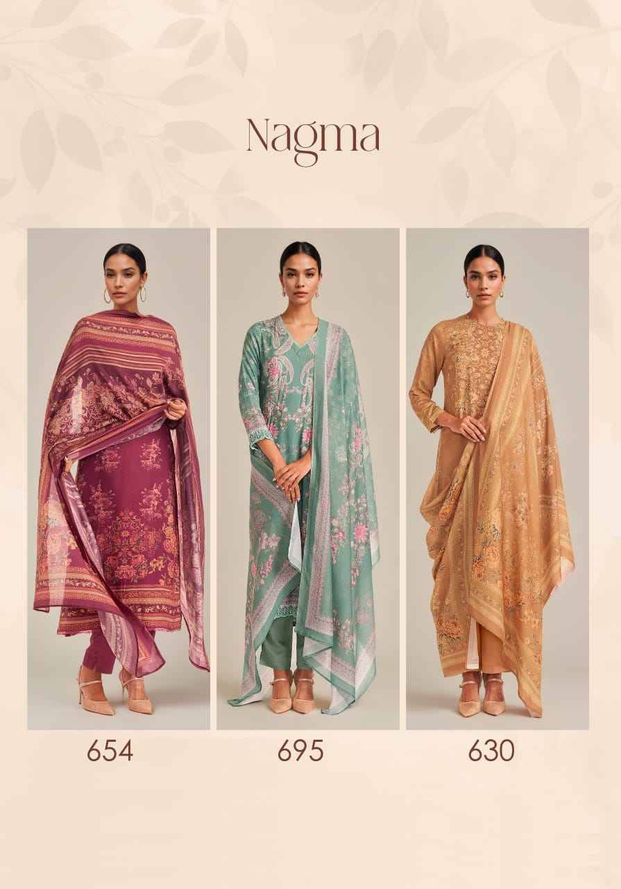 Nagma By Itrana Beautiful Festive Suits Colorful Stylish Fancy Casual Wear & Ethnic Wear Staple Twill Dresses At Wholesale Price