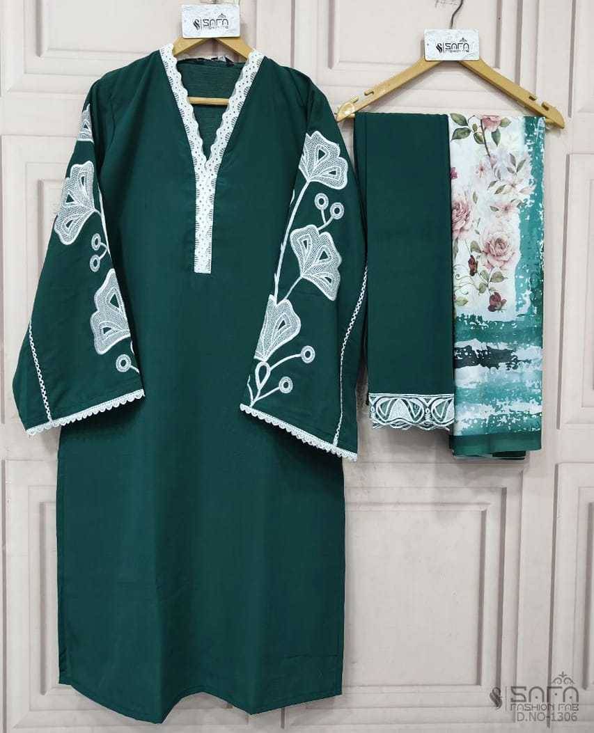 Safa 1306 Colours Vo-2 By Safa Fashion 1306-D To 1306-F Series Beautiful Pakistani Suits Colorful Stylish Fancy Casual Wear & Ethnic Wear Heavy Fancy Dresses At Wholesale Price