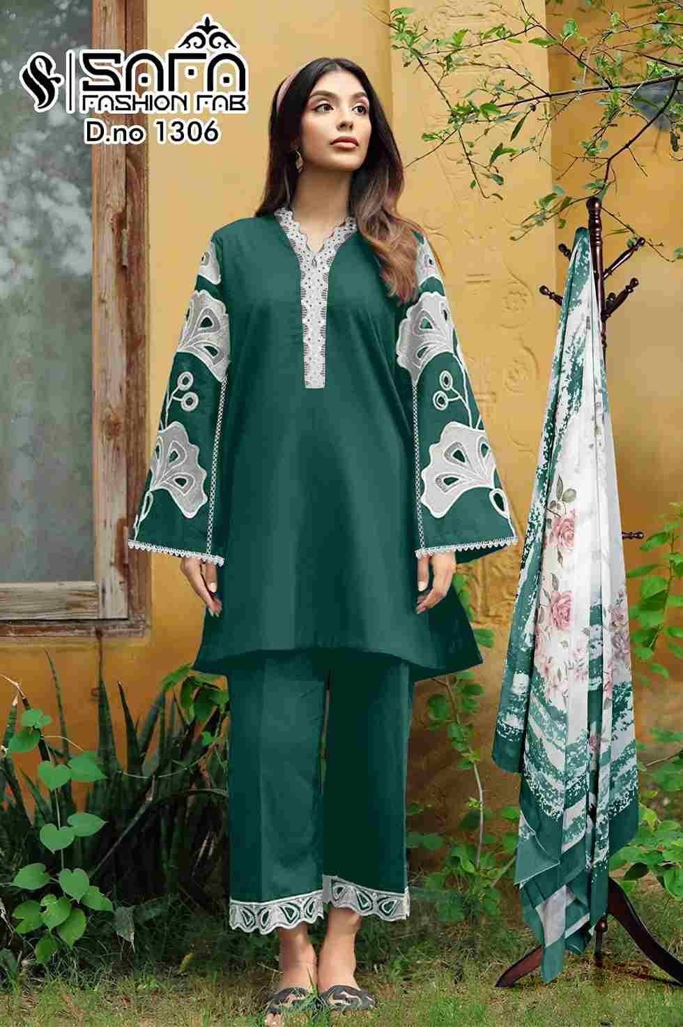 Safa 1306 Colours Vo-2 By Safa Fashion 1306-D To 1306-F Series Beautiful Pakistani Suits Colorful Stylish Fancy Casual Wear & Ethnic Wear Heavy Fancy Dresses At Wholesale Price