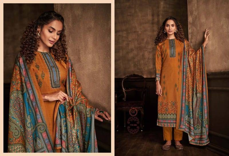 Minakari By Belliza 716-001 To 716-008 Series Beautiful Festive Suits Stylish Fancy Colorful Casual Wear & Ethnic Wear Pure Pashmina Print Dresses At Wholesale Price