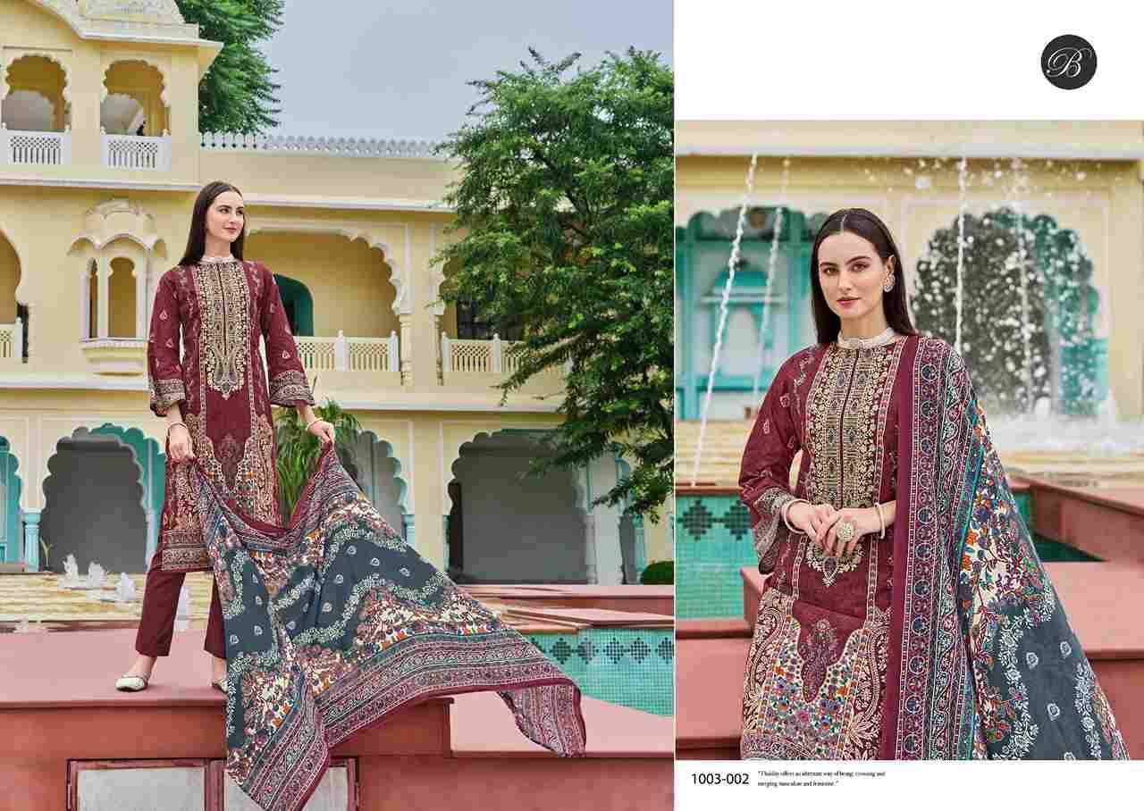 Naira Vol-81 By Belliza 1003-001 To 1003-008 Series Beautiful Festive Suits Stylish Fancy Colorful Casual Wear & Ethnic Wear Pure Cotton Print Dresses At Wholesale Price