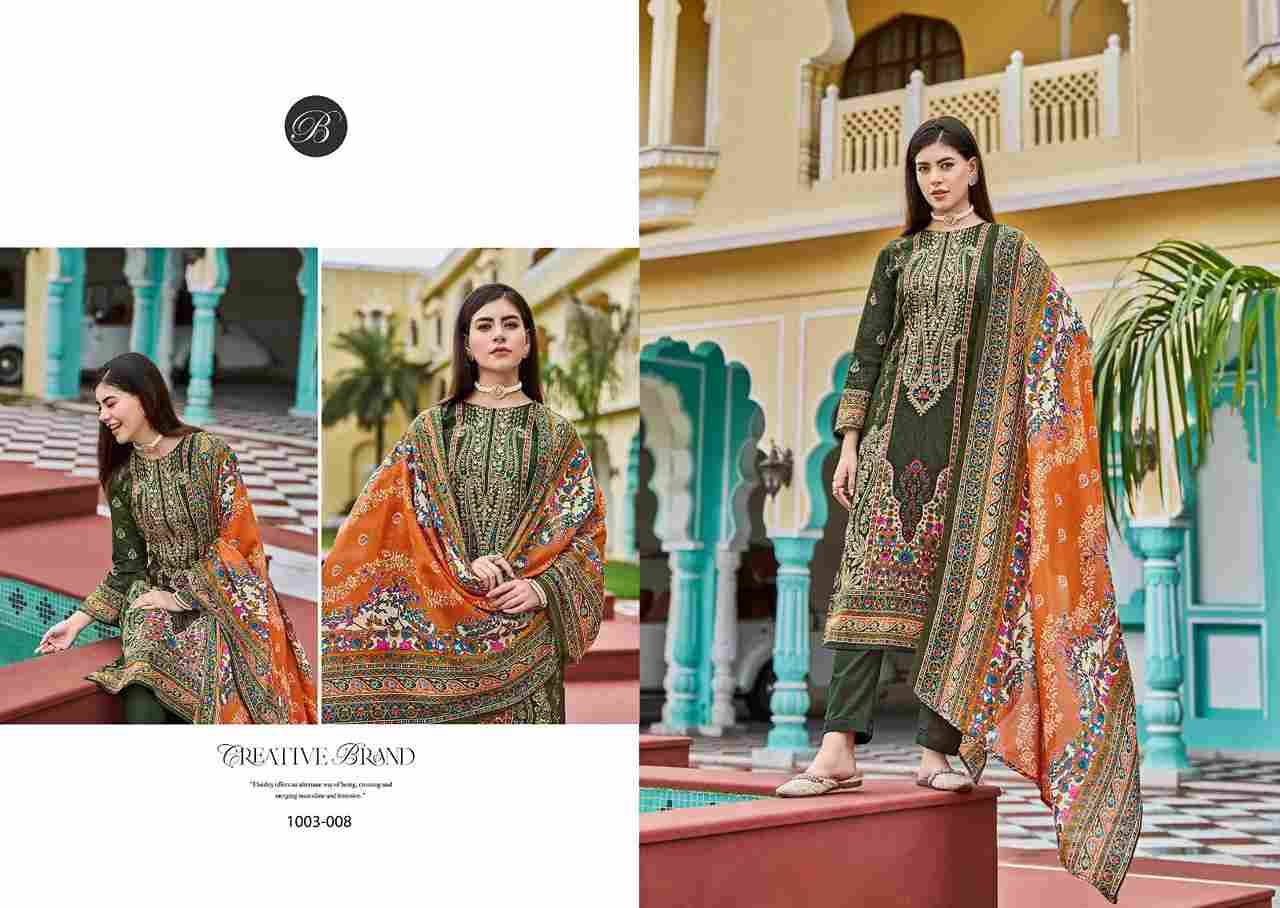 Naira Vol-81 By Belliza 1003-001 To 1003-008 Series Beautiful Festive Suits Stylish Fancy Colorful Casual Wear & Ethnic Wear Pure Cotton Print Dresses At Wholesale Price